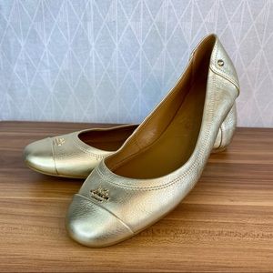 Coach Chelsea Gold Ballet Flats